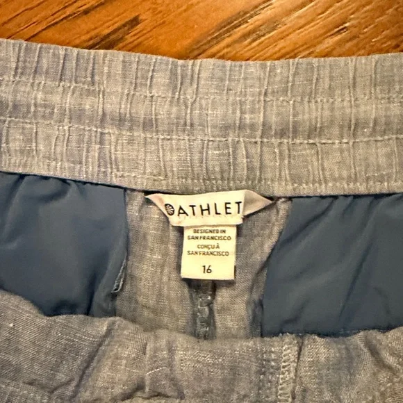 Athleta Women’s Retreat Linen Jogger Size | 16 Chambray Color - Picture 4 of 11